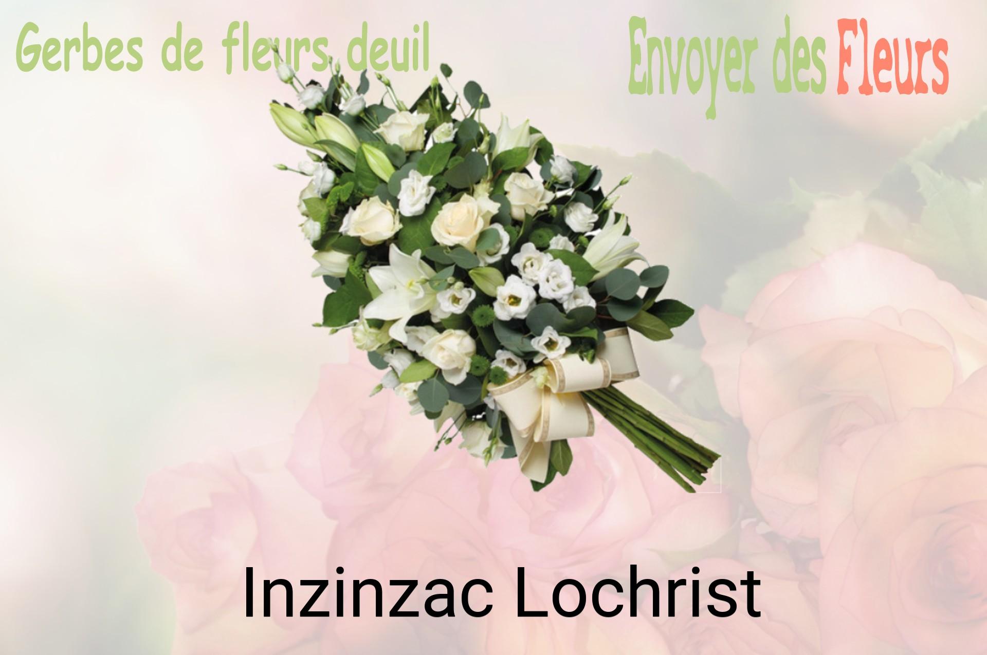Gerbe de fleurs de deuil livrée à Inzinzac-Lochrist